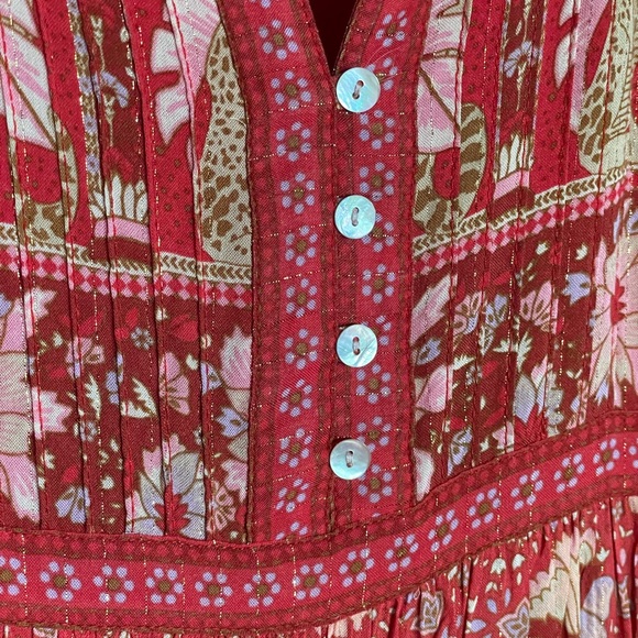 Spell & the Gypsy Poinciana Boho Midi Gown NWOT Cherry ๐ Small - Picture 2 of 8